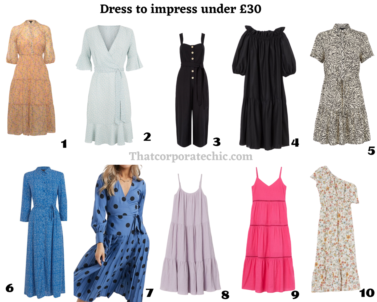 Work from home summer dress under £30 - Thatcorporatechic