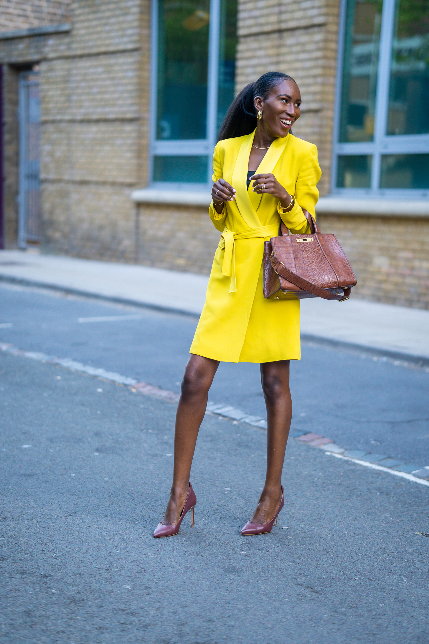 Lime Wrap Dress: Workwear Style