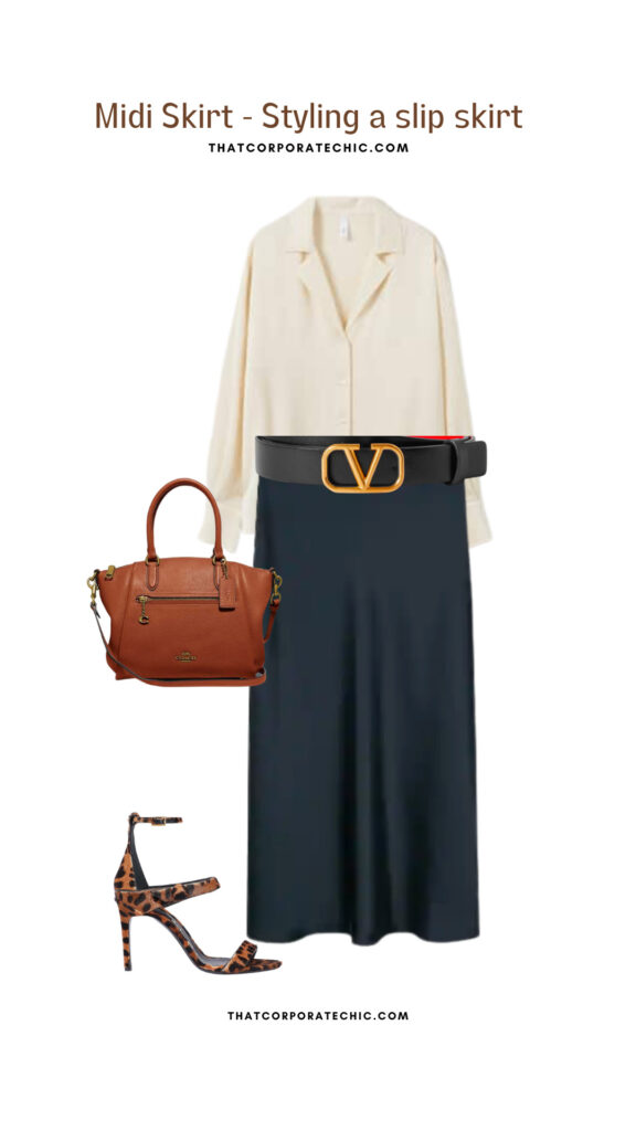 SLIP MIDI SKIRT LADY LODGE