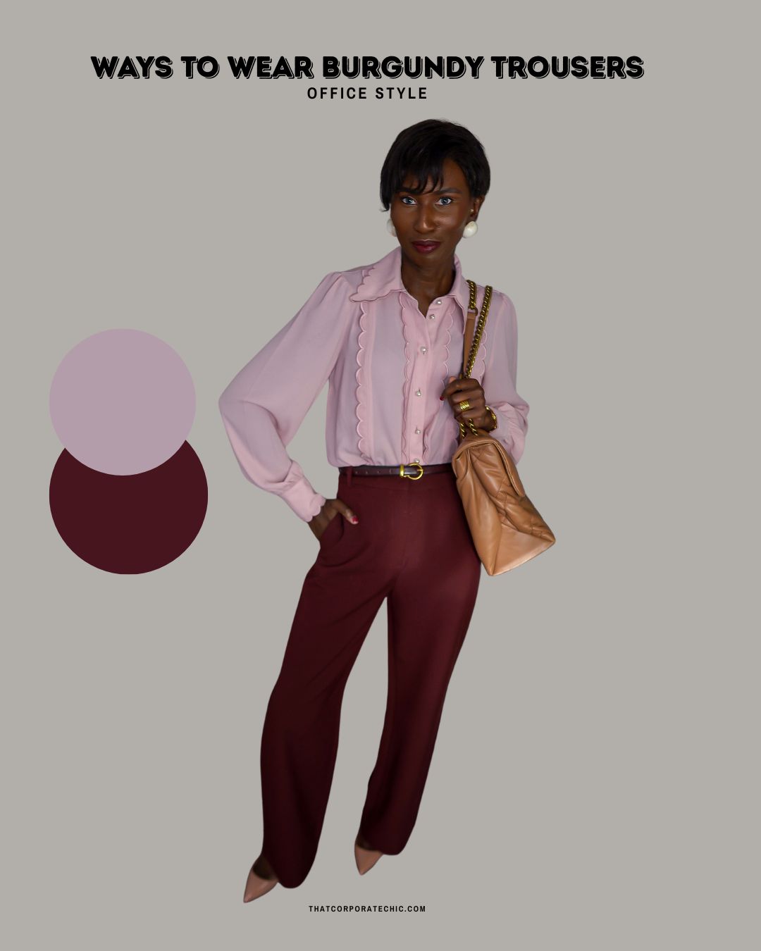 Ways to Wear A Burgundy Trouser To The Office
